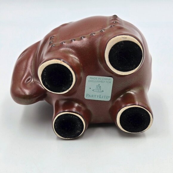 PartyLite Elephant Tealight Candle Holders Brown Boho Home Décor Ceramic Read - Picture 15 of 15